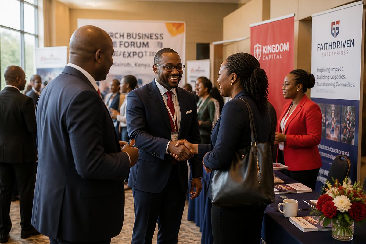Members networking at a CBF business forum
